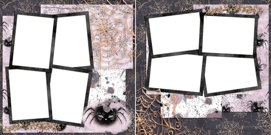 Miss Spider - Digital Scrapbook Pages - INSTANT DOWNLOAD - EZscrapbooks Scrapbook Layouts boo, halloween, spider, spooky