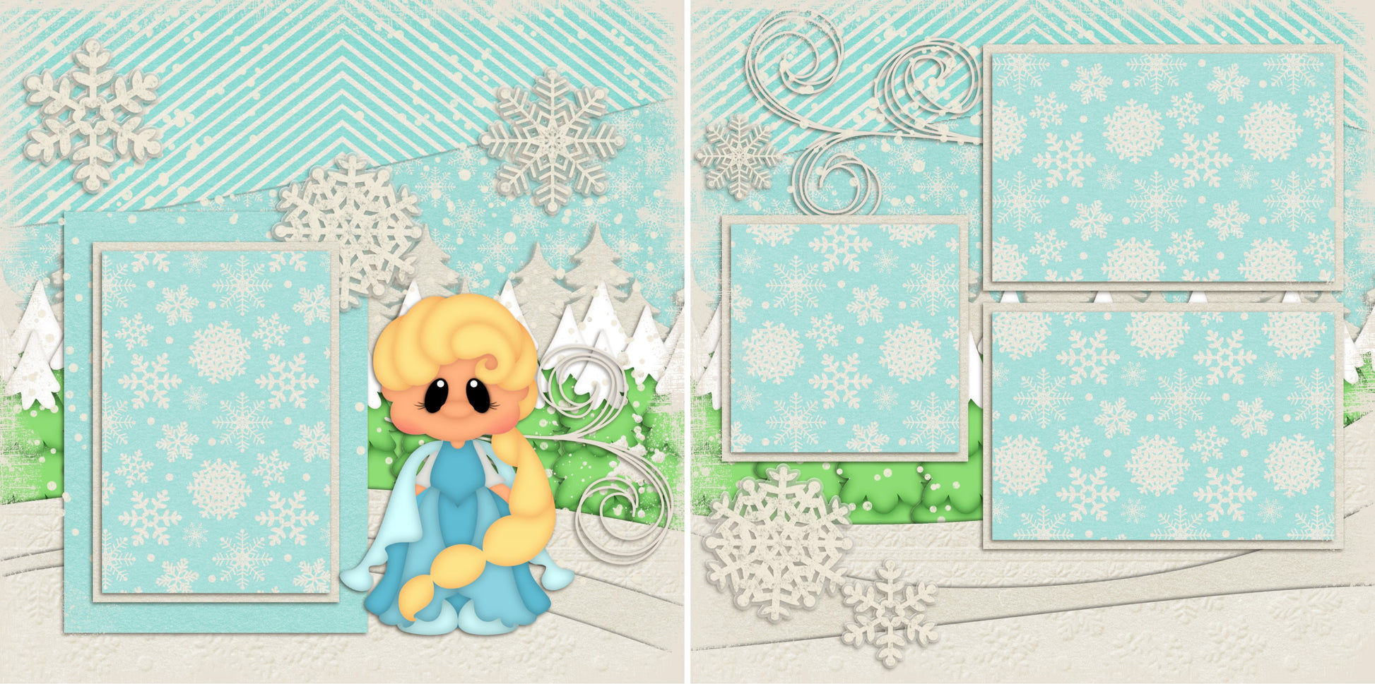 Winter Cutie - 2213 - EZscrapbooks Scrapbook Layouts Disney