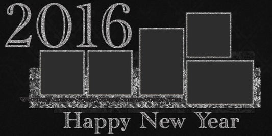 2016 - 633 - EZscrapbooks Scrapbook Layouts New Year's
