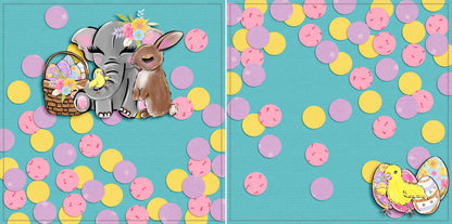 Easter Cuties NPM - 5349 - EZscrapbooks Scrapbook Layouts Spring - Easter