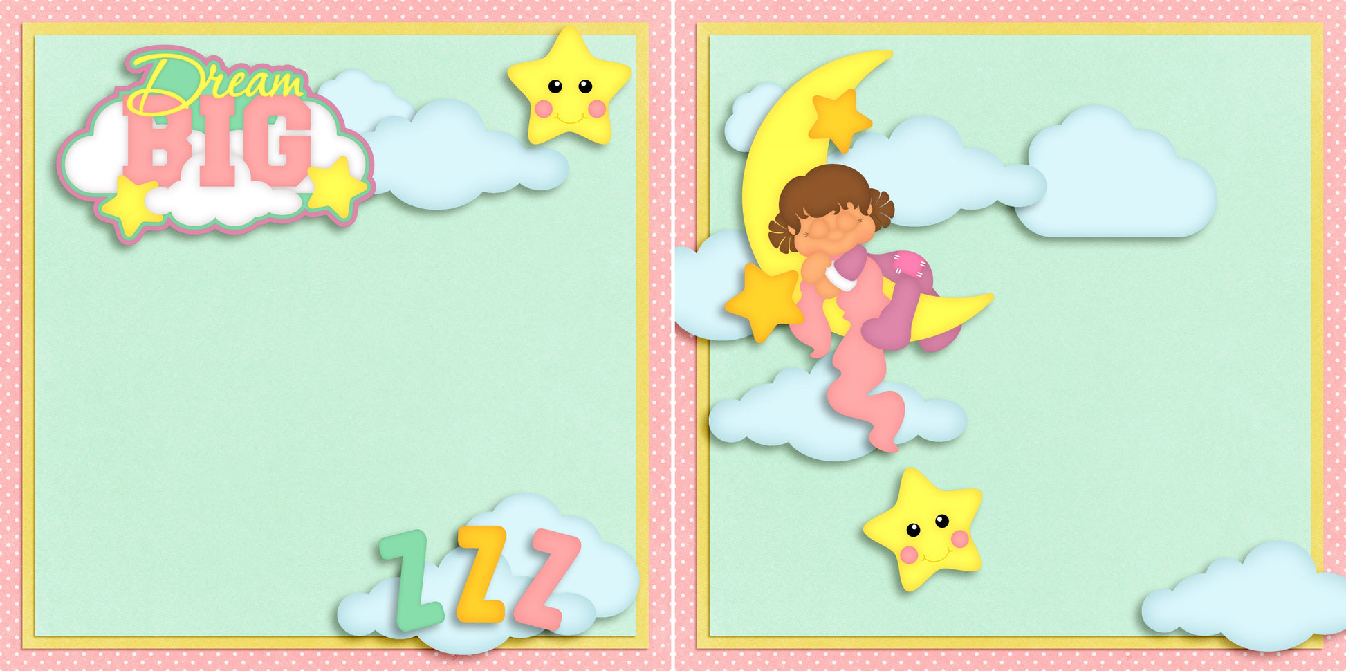 Dream Big Girl NPM - 5389 - EZscrapbooks Scrapbook Layouts Baby - Toddler