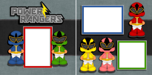 Power Rangers - Digital Scrapbook Pages - INSTANT DOWNLOAD - EZscrapbooks Scrapbook Layouts Characters, Kids