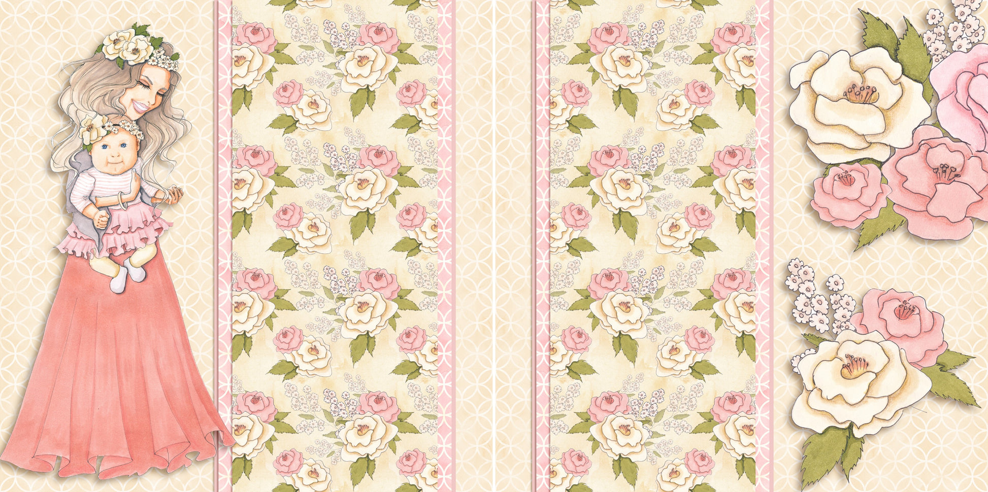 Mother & Baby NPM - 5425 - EZscrapbooks Scrapbook Layouts Baby, Mother