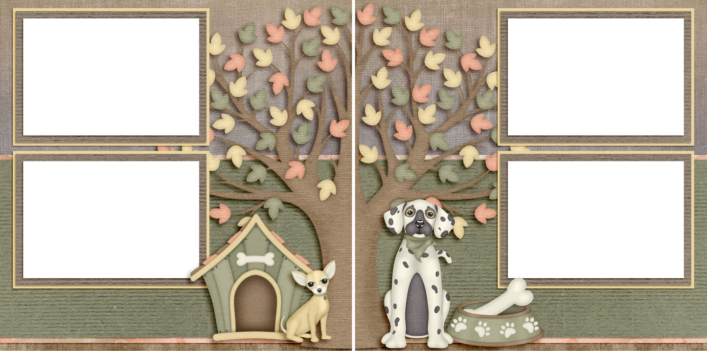 Dogs Are Awesome - Digital Scrapbook Pages - INSTANT DOWNLOAD - EZscrapbooks Scrapbook Layouts dogs, Pets