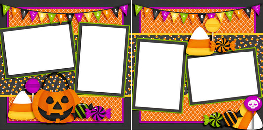 Halloween Goodies - Digital Scrapbook Pages - INSTANT DOWNLOAD - EZscrapbooks Scrapbook Layouts Halloween