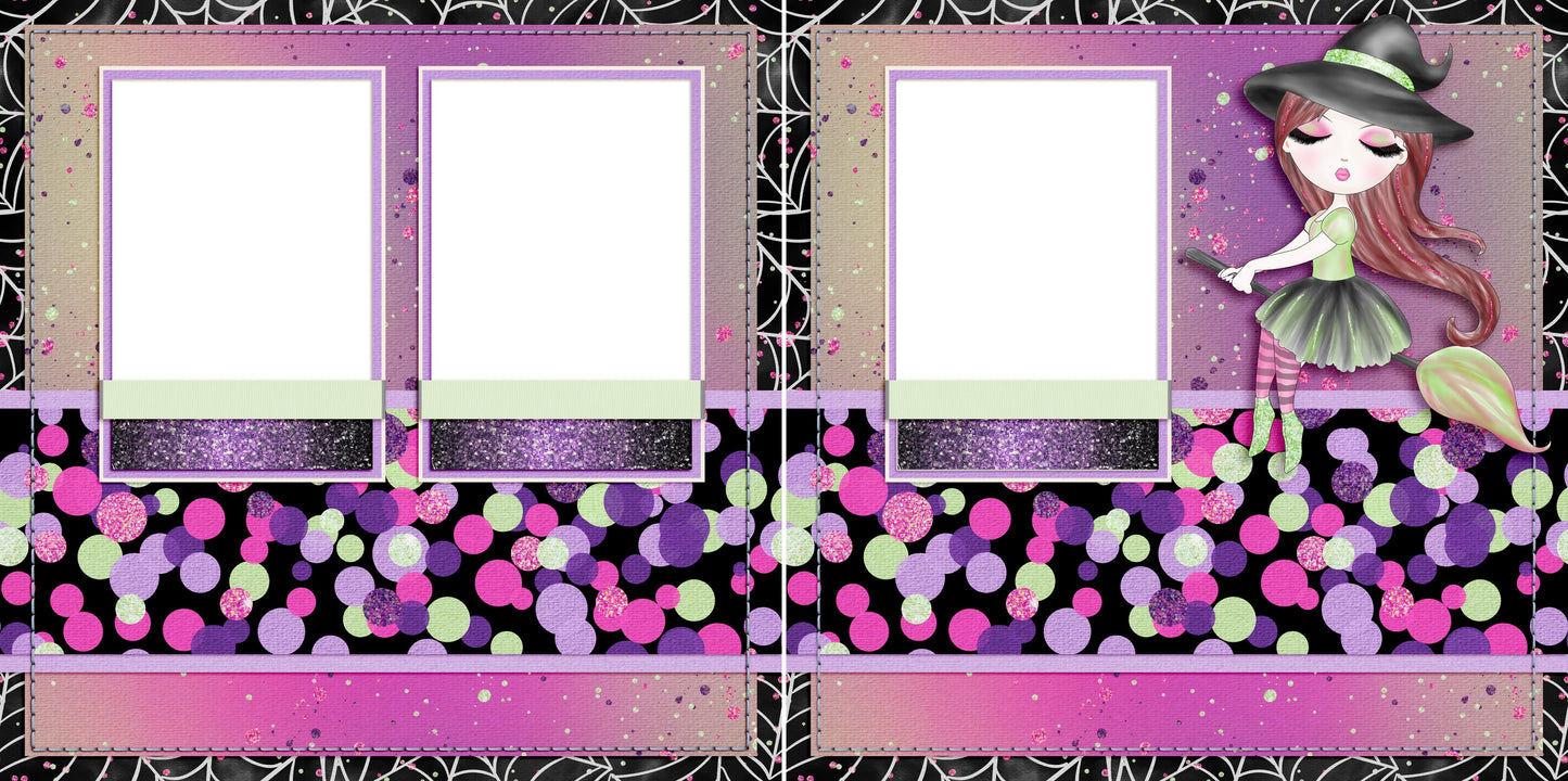 Witchy Woman - Digital Scrapbook Pages - INSTANT DOWNLOAD