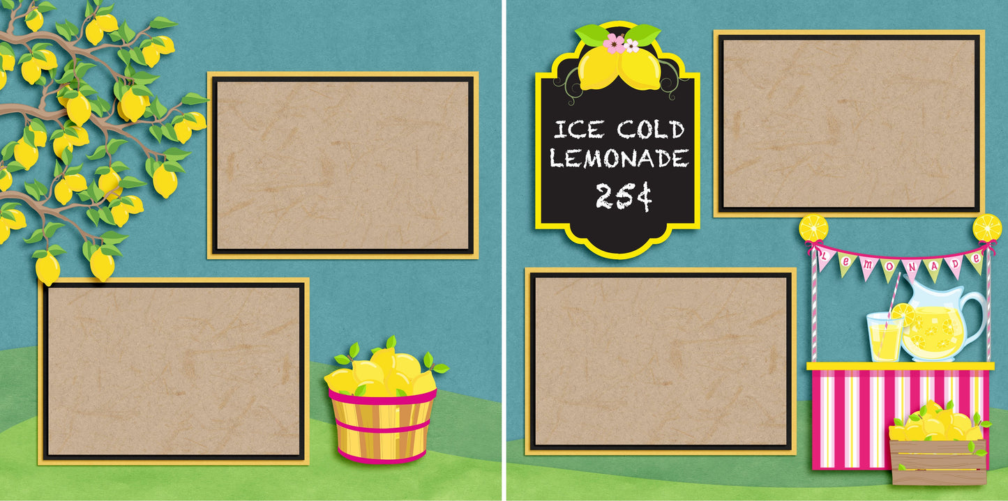 Ice Cold Lemonade - 4864 - EZscrapbooks Scrapbook Layouts Summer
