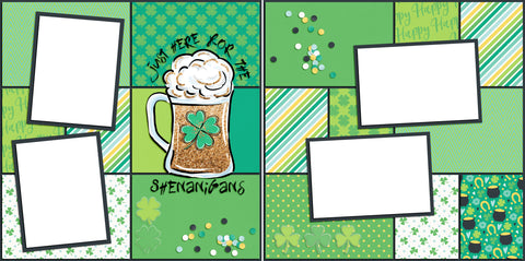 Shenanigans - Digital Scrapbook Pages - INSTANT DOWNLOAD - EZscrapbooks Scrapbook Layouts St Patrick's Day