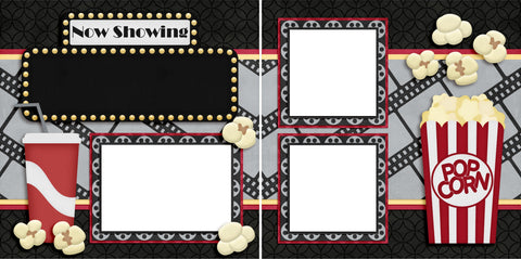 Now Showing - Digital Scrapbook Pages - INSTANT DOWNLOAD - EZscrapbooks Scrapbook Layouts Family, Other