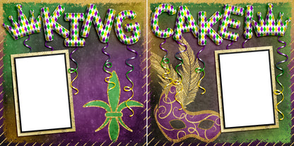 Mardi Gras Bling EZ Quick Pages -  Digital Bundle - 10 Digital Scrapbook Pages - INSTANT DOWNLOAD