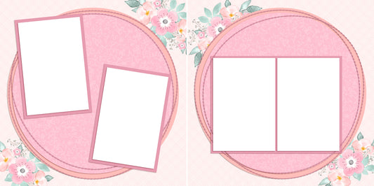 Baby Girl Floral - EZ Digital Scrapbook Pages - INSTANT DOWNLOAD