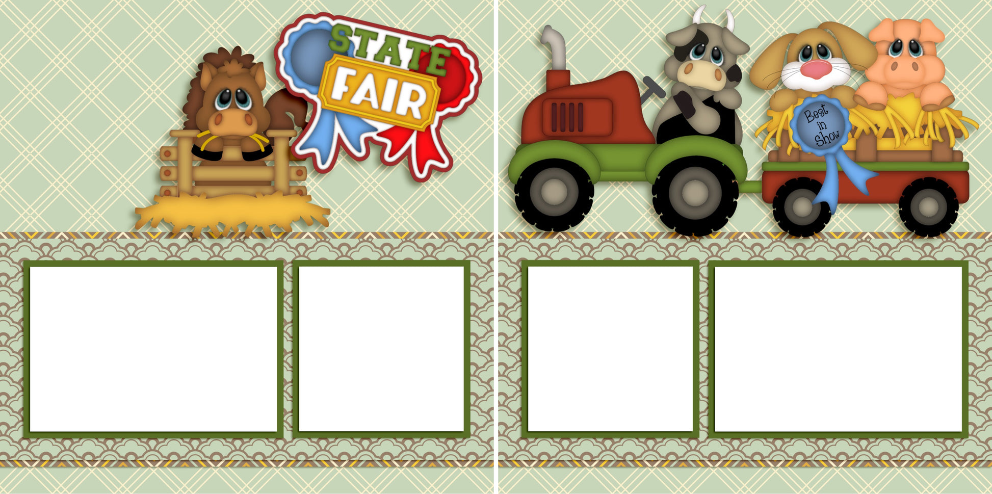 State Fair - Digital Scrapbook Pages - INSTANT DOWNLOAD - EZscrapbooks Scrapbook Layouts Farm - Garden