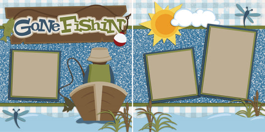 Gone Fishin' - 2242 - EZscrapbooks Scrapbook Layouts Hunting - Fishing