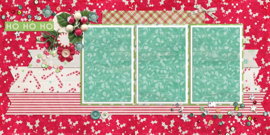 HO HO HO - 578 - EZscrapbooks Scrapbook Layouts Christmas