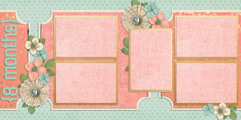 Baby Girl 8 Months - 708 - EZscrapbooks Scrapbook Layouts Baby - Toddler