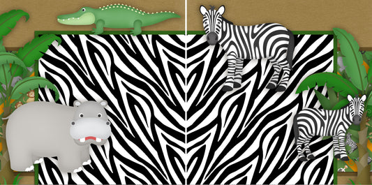 Zebras NPM - 2401 - EZscrapbooks Scrapbook Layouts Animals, Disney