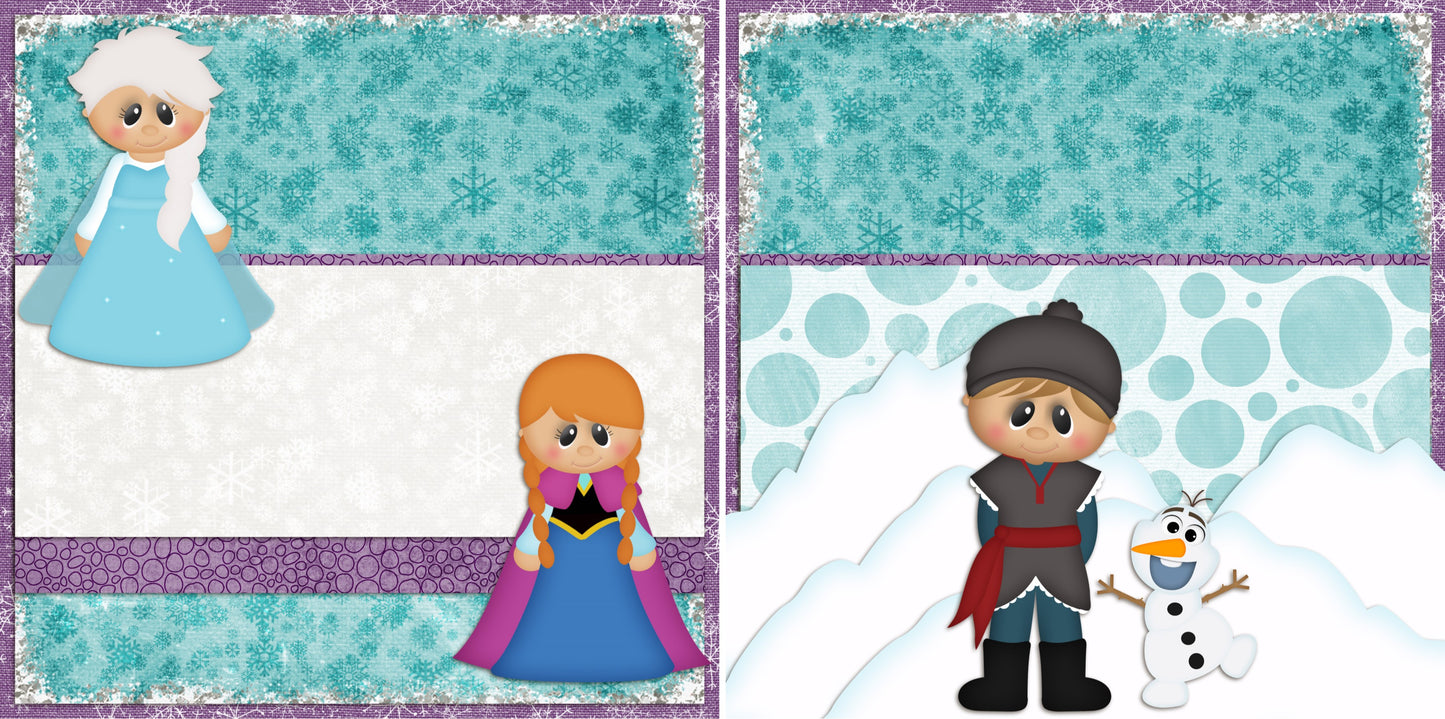 Frozen Friends NPM - 2627 - EZscrapbooks Scrapbook Layouts Disney