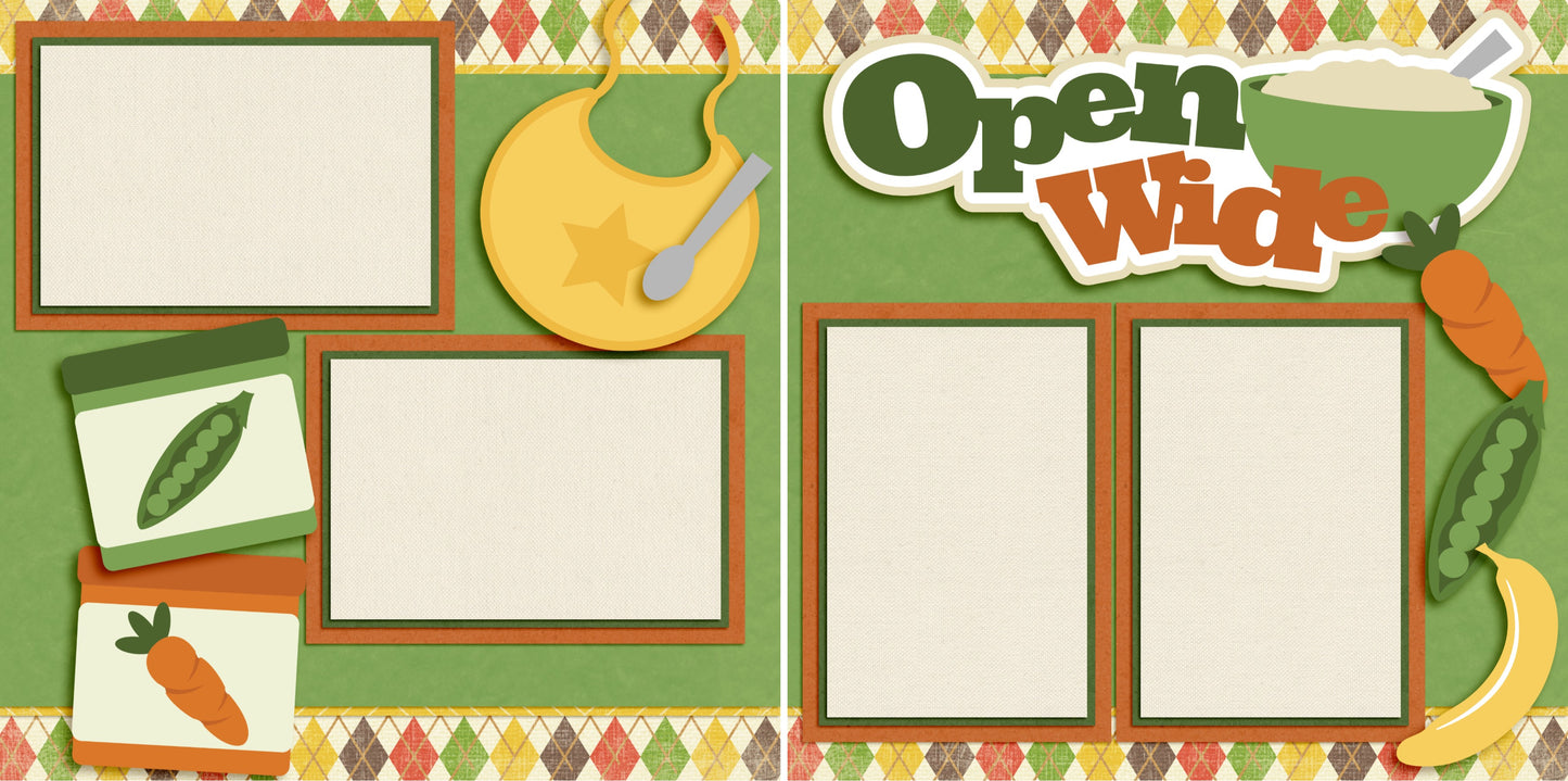 Open Wide - 4050 - EZscrapbooks Scrapbook Layouts Baby, Baby - Toddler