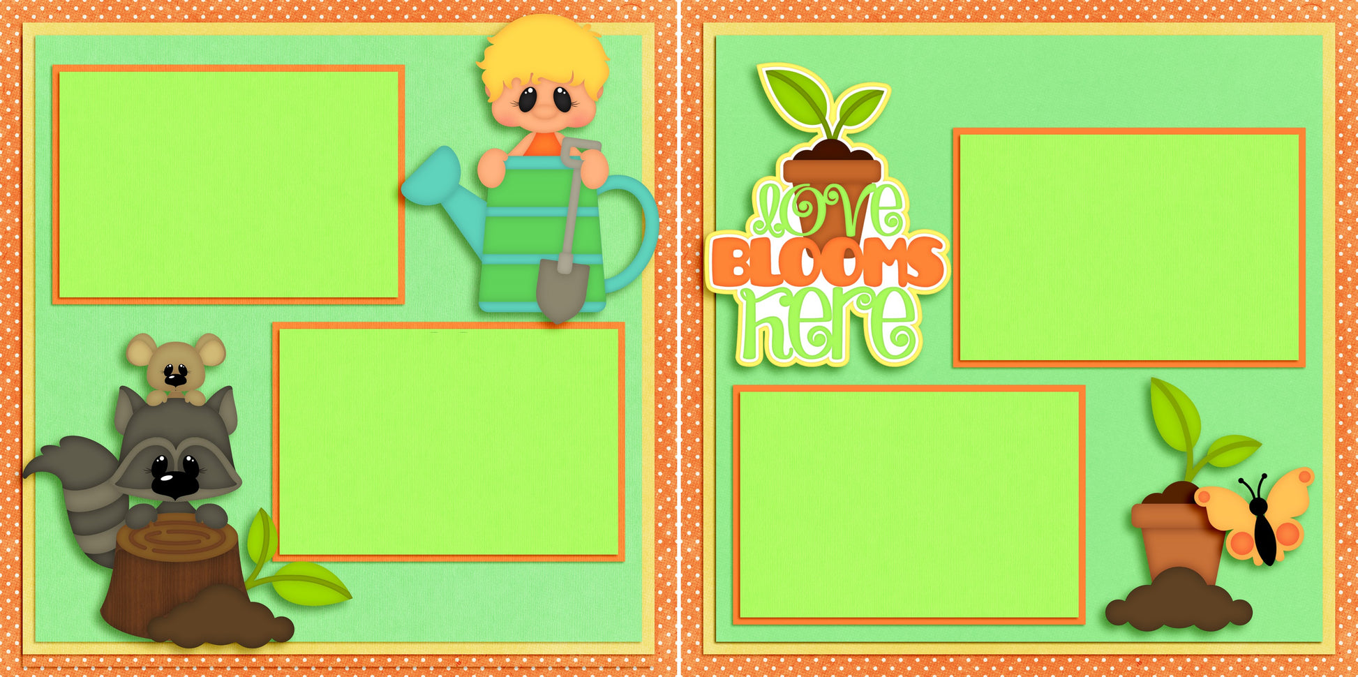 Love Blooms Here Boy - 5384 - EZscrapbooks Scrapbook Layouts Farm - Garden, Spring