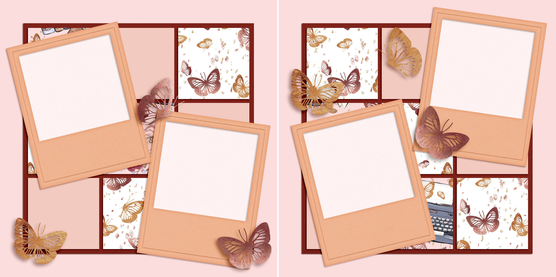 Books & Butterflies - 5488 - EZscrapbooks Scrapbook Layouts Fall - Autumn