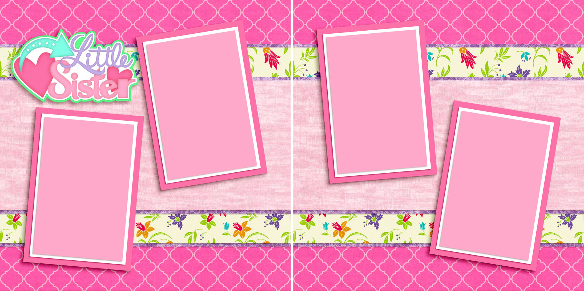 Little Sister - 3156 - EZscrapbooks Scrapbook Layouts Family, sister