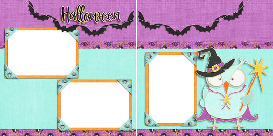 Halloween Owl - Digital Scrapbook Pages - INSTANT DOWNLOAD