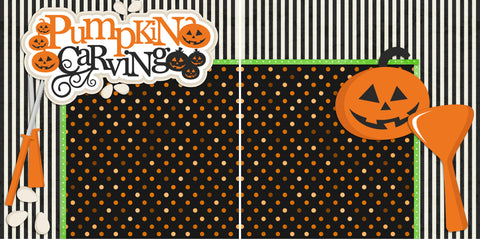Pumpkin Carving NPM - 2419 - EZscrapbooks Scrapbook Layouts Halloween