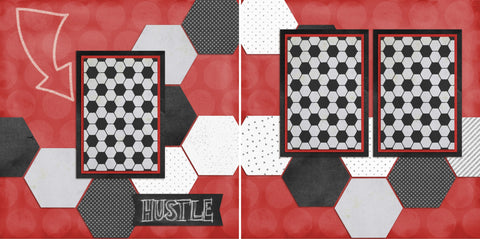 Hustle - 340 - EZscrapbooks Scrapbook Layouts soccer, Sports