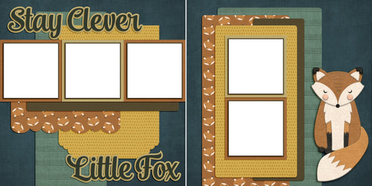 Little Fox - Digital Scrapbook Pages - INSTANT DOWNLOAD