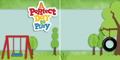 A Perfect Day to Play NPM - 2483 - EZscrapbooks Scrapbook Layouts Kids, Outside Play