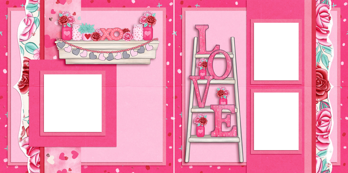 Love Ladder - Digital Scrapbook Pages - INSTANT DOWNLOAD