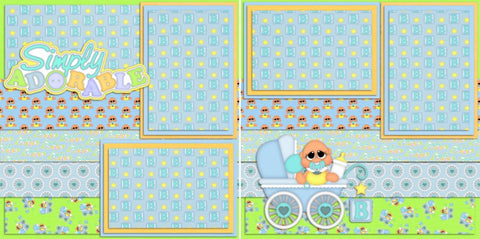 Simply Adorable Boy - 885 - EZscrapbooks Scrapbook Layouts Baby - Toddler