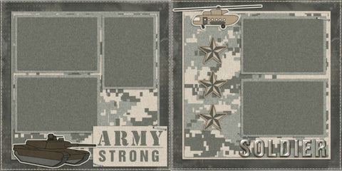 Army Strong - 735 - EZscrapbooks Scrapbook Layouts Military