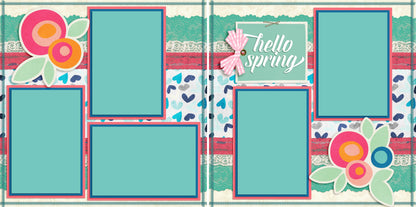 Hello Spring - 3930 - EZscrapbooks Scrapbook Layouts Spring - Easter