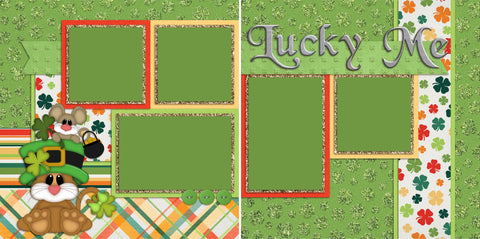 Lucky Me - 404 - EZscrapbooks Scrapbook Layouts St Patrick's Day
