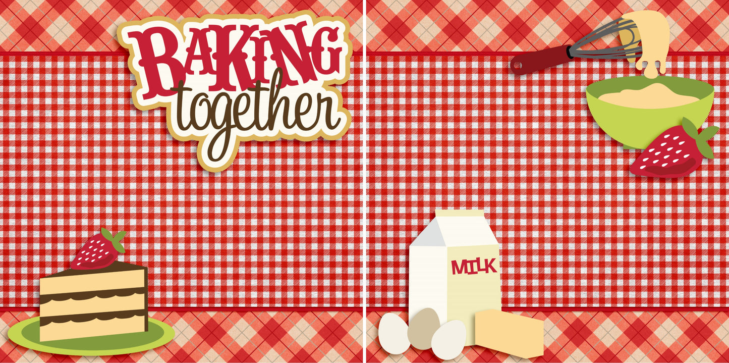 Baking Together NPM - 2531 - EZscrapbooks Scrapbook Layouts Family, Foods