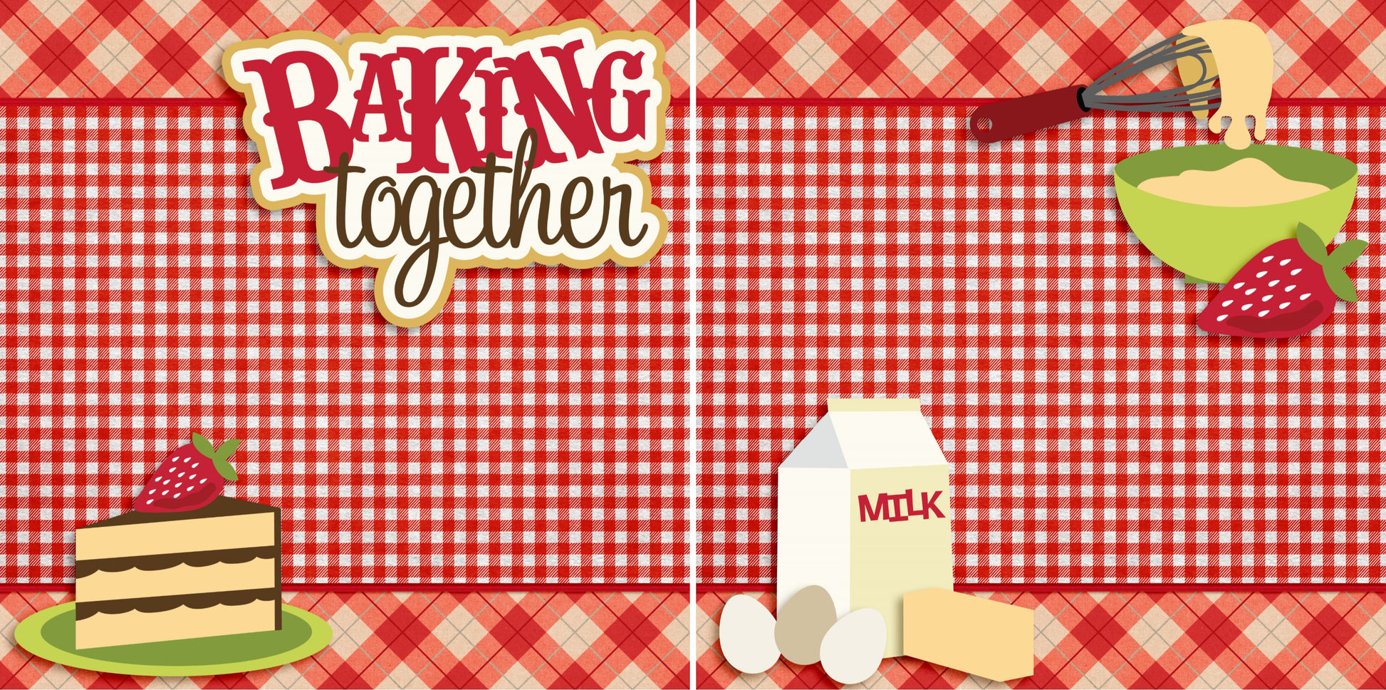 Baking Together NPM - 2531 - EZscrapbooks Scrapbook Layouts Family, Foods
