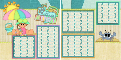 Beach Baby Girl - 26 - EZscrapbooks Scrapbook Layouts Beach - Tropical