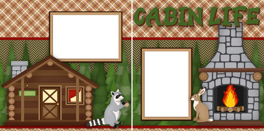 Cabin Life - Digital Scrapbook Pages - INSTANT DOWNLOAD - EZscrapbooks Scrapbook Layouts Camping - Hiking, Hunting - Fishing