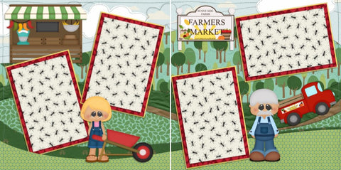 Farmers Market - 856 - EZscrapbooks Scrapbook Layouts Farm - Garden