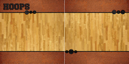 Hoops - Bball NPM - 3689 - EZscrapbooks Scrapbook Layouts basketball, Sports