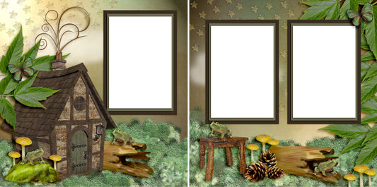 Cozy Cabin - Digital Scrapbook Pages - INSTANT DOWNLOAD - EZscrapbooks Scrapbook Layouts Camping - Hiking, Hunting - Fishing