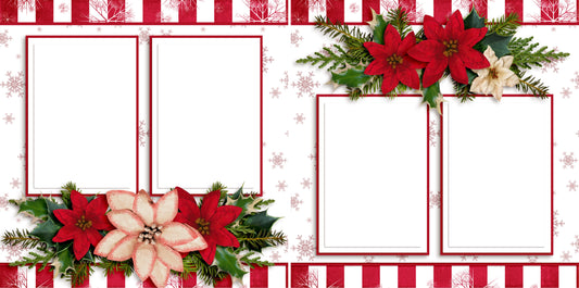 Christmas Snowflakes - Digital Scrapbook Pages - INSTANT DOWNLOAD - EZscrapbooks Scrapbook Layouts Christmas