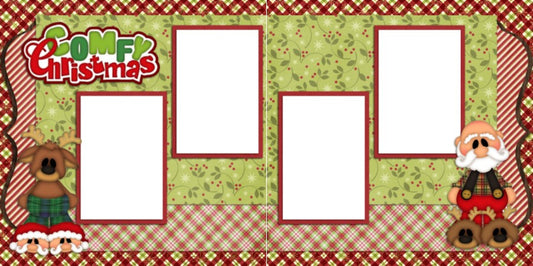Comfy Christmas Digital Quick Page Set - INSTANT DOWNLOAD - EZscrapbooks Scrapbook Layouts Christmas
