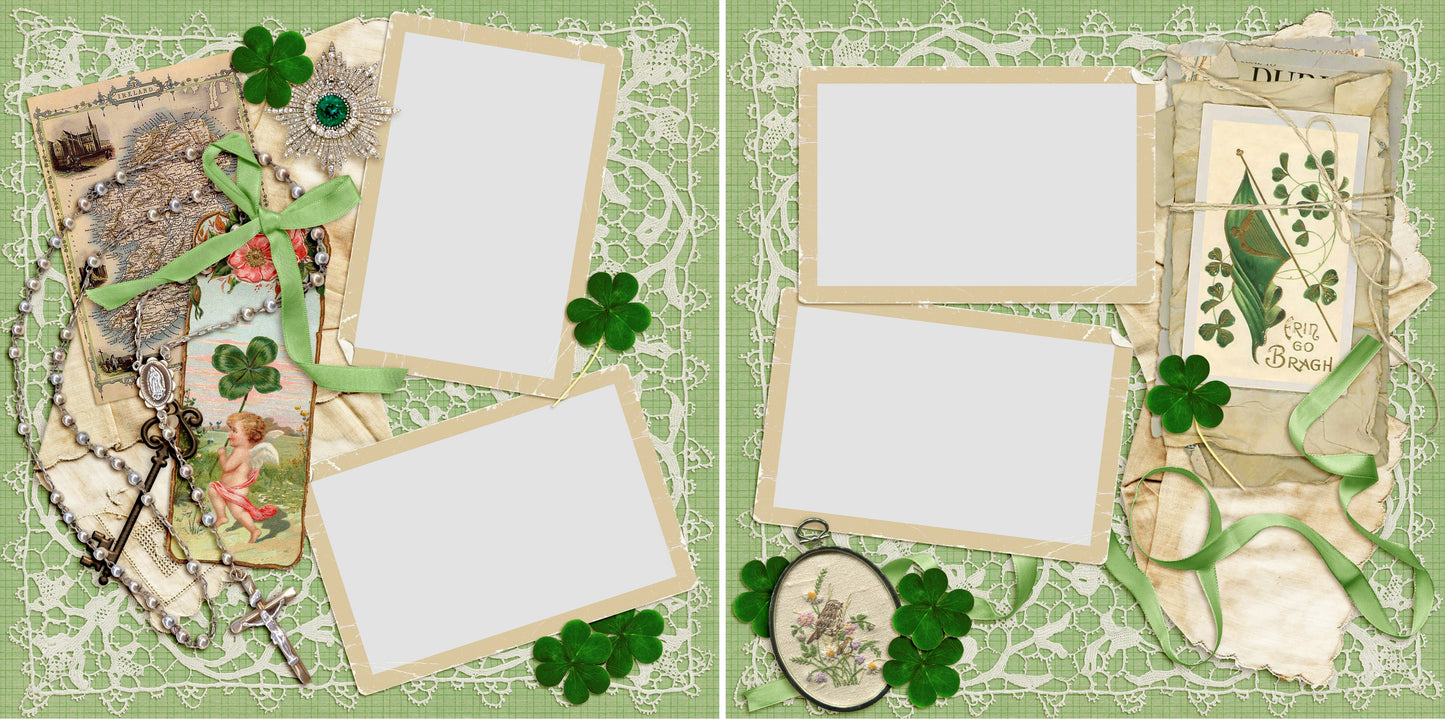 Irish Love - 4516 - EZscrapbooks Scrapbook Layouts Heritage, travel