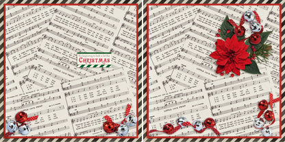 Christmas Music NPM - 4467 - EZscrapbooks Scrapbook Layouts Christmas