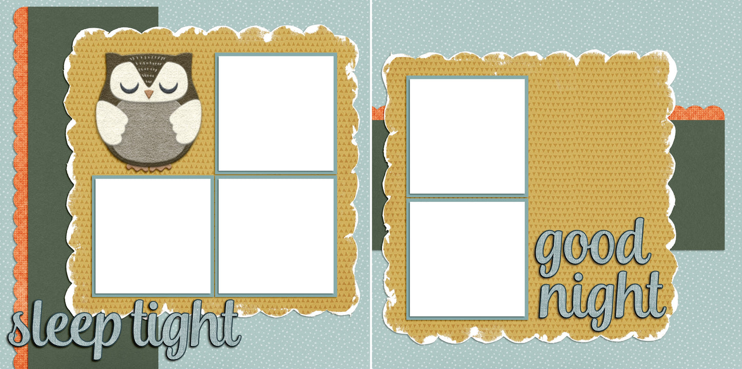 Sleep Tight - Digital Scrapbook Pages - INSTANT DOWNLOAD