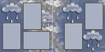 Baby Boy Clouds - 5434 - EZscrapbooks Scrapbook Layouts Baby