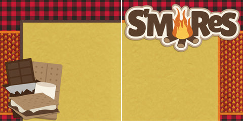 S'mores NPM - 2423 - EZscrapbooks Scrapbook Layouts Camping - Hiking