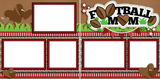 Football Mom Red - Digital Scrapbook Pages - INSTANT DOWNLOAD - EZscrapbooks Scrapbook Layouts football, Sports